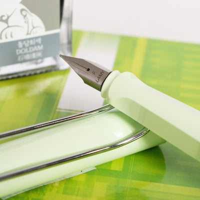 LAMY Safari Pastel Mint Glaze Fountain Pen stainless steel nib