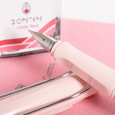 LAMY Safari Pastel Powder Rose Fountain Pen stainless steel nib
