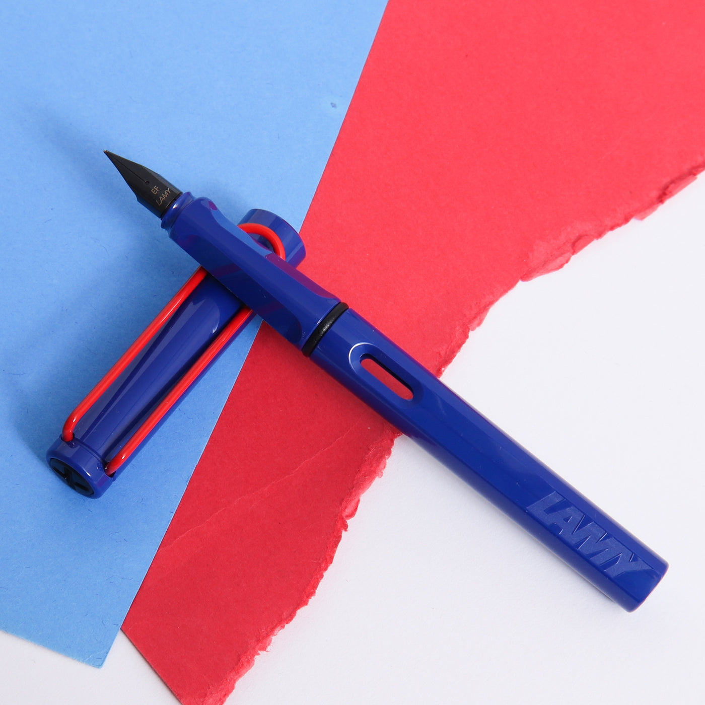 LAMY Safari Retro Blue & Red Fountain Pen