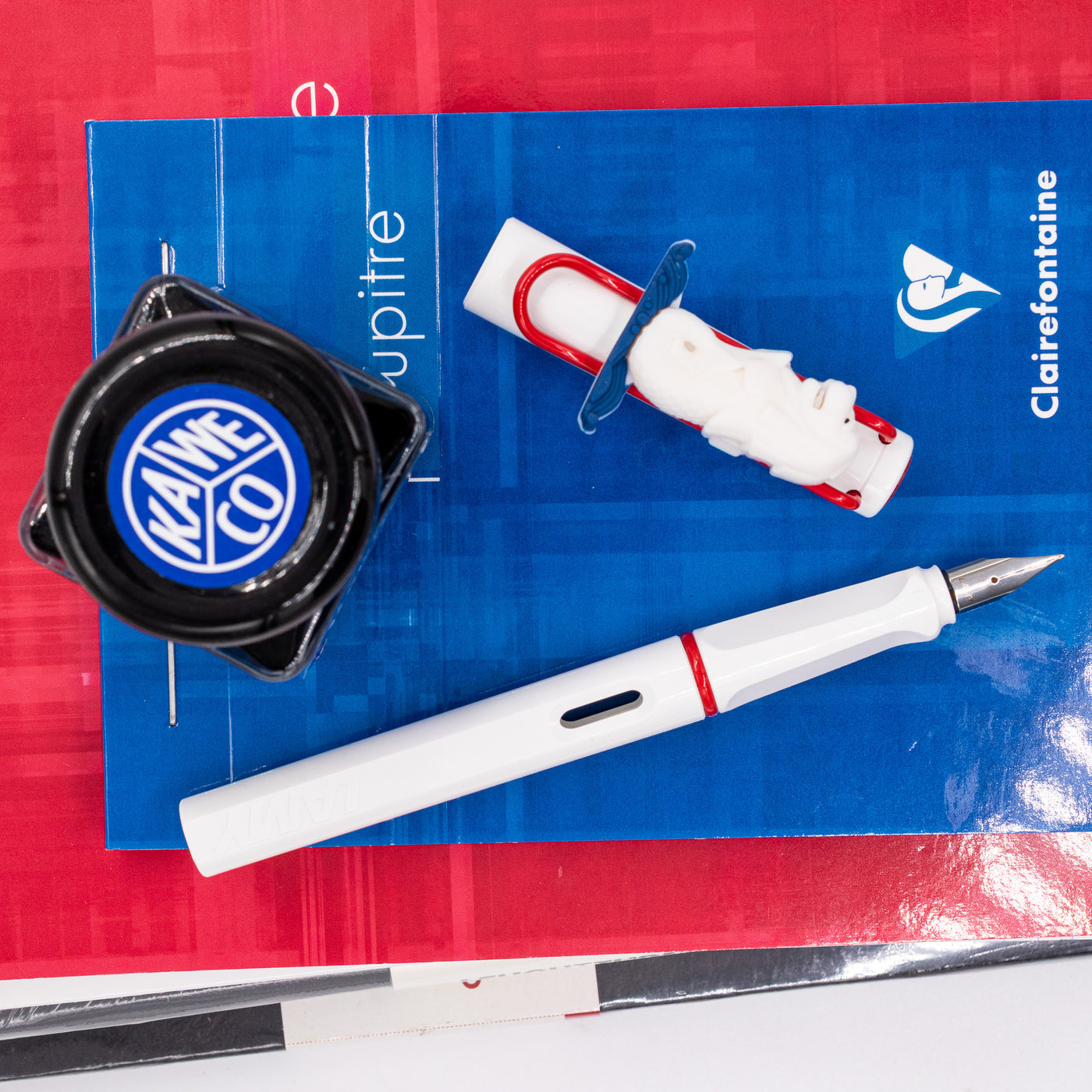 LAMY Safari Special Edition Fountain Pen - I Love Singapore white red