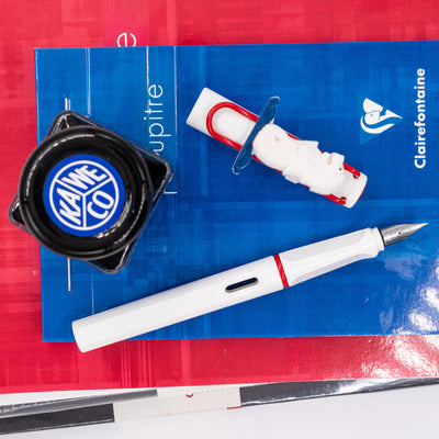 LAMY Safari Special Edition Fountain Pen - I Love Singapore white red