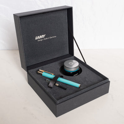 LAMY Scala Majestic Jade Fountain Pen Gift Set Inside Packaging