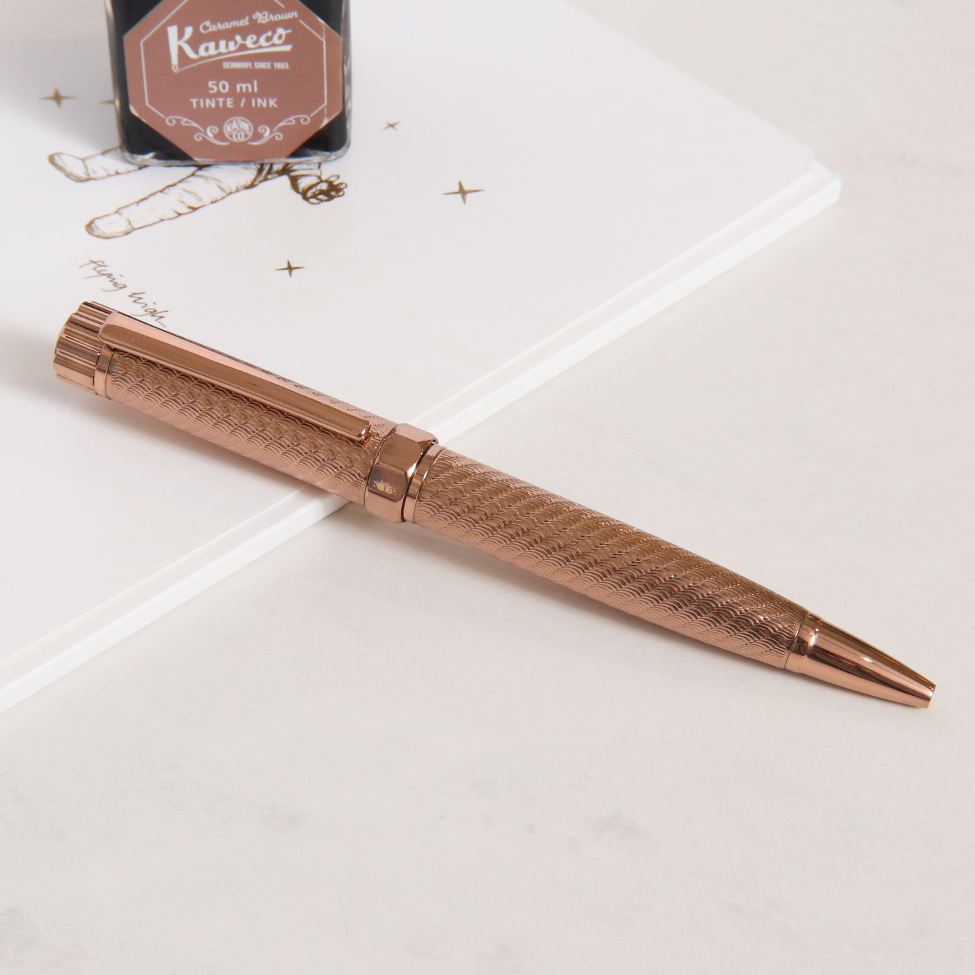 Laban Rose Gold Ballpoint Pen - Preowned Closed
