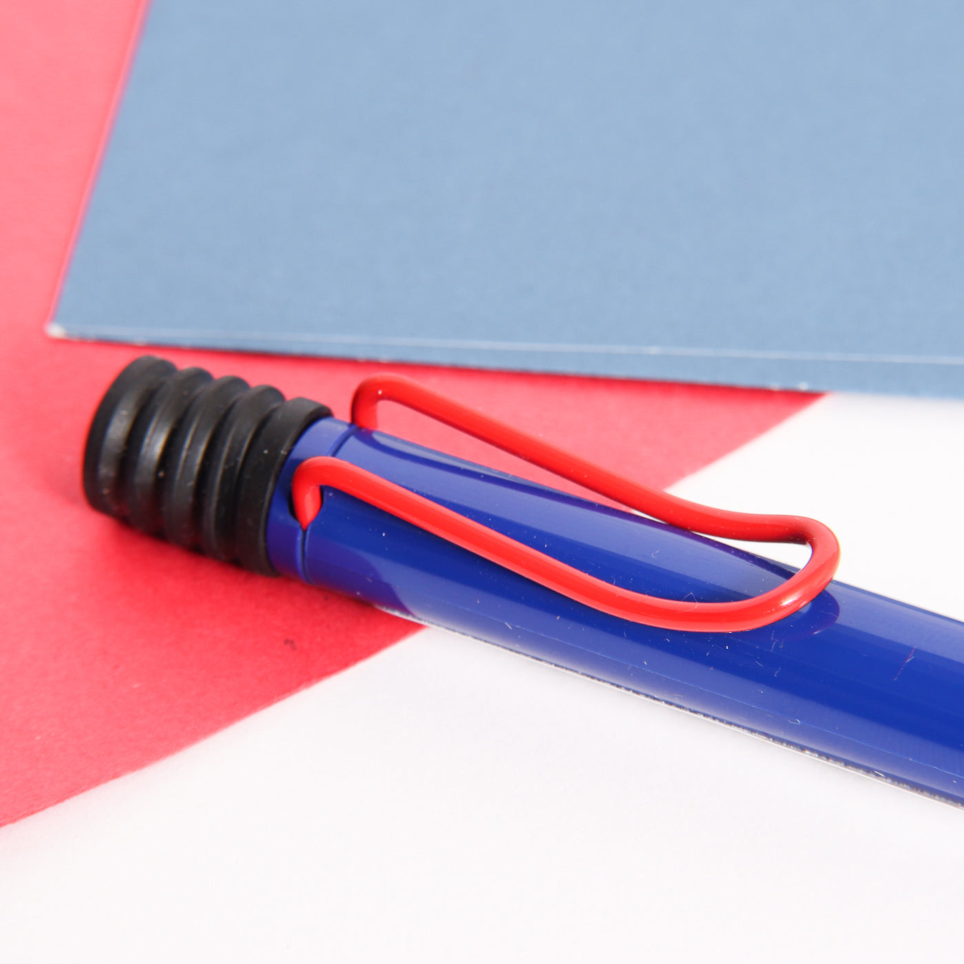LAMY Safari Retro Blue & Red Ballpoint Pen Clip