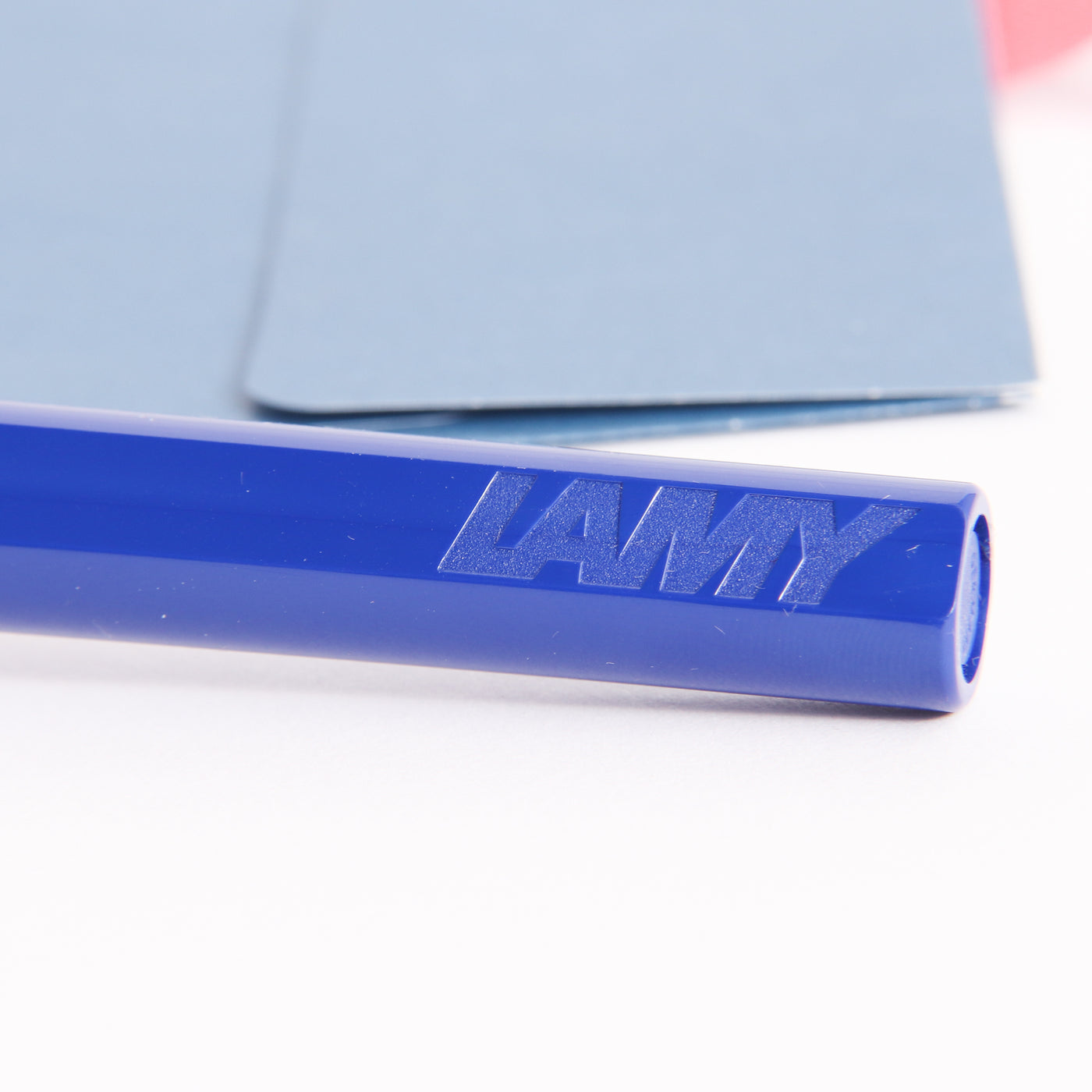LAMY Safari Retro Blue & Red Rollerball Pen Engraved Logo