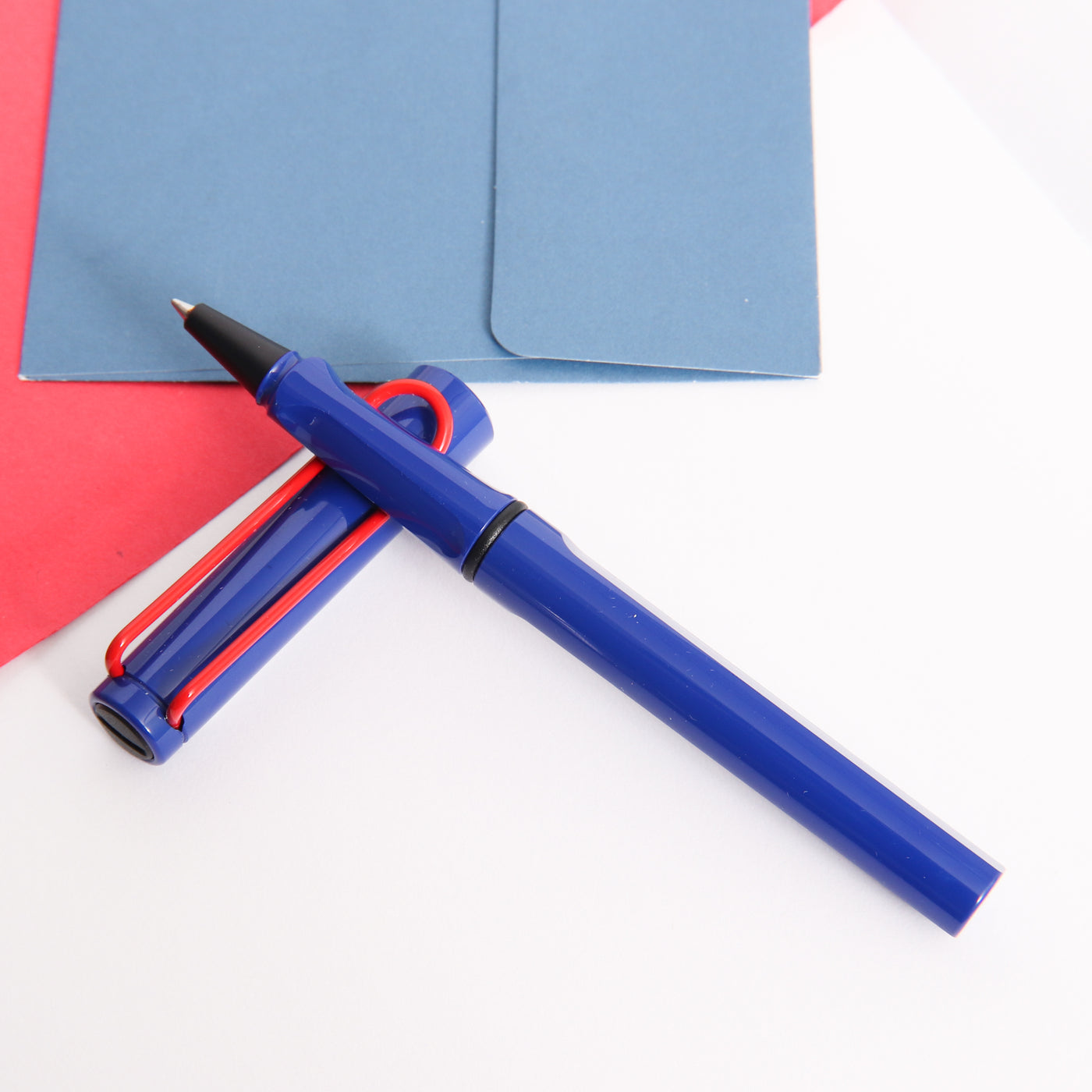 LAMY Safari Retro Blue & Red Rollerball Pen