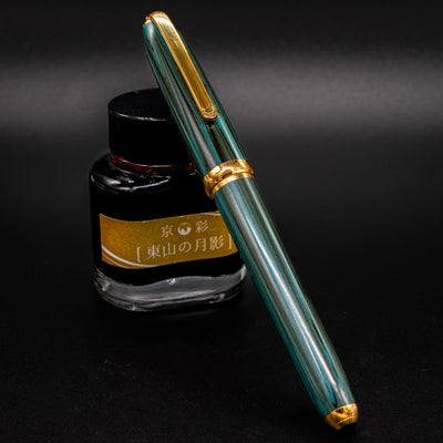 Louis Cartier Ebonite Green Fountain Pen capped
