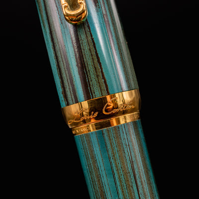 Louis Cartier Ebonite Green Fountain Pen center band