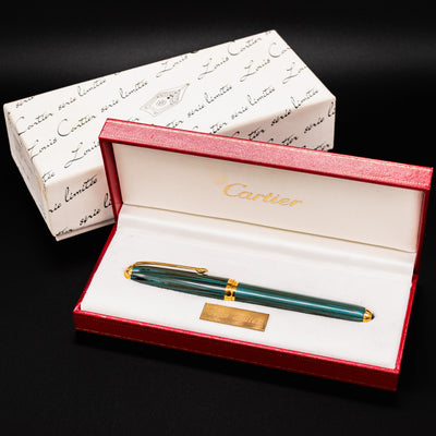 Louis Cartier Ebonite Green Fountain Pen packaging