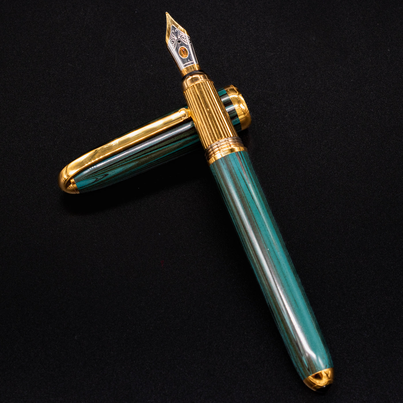 Louis Cartier Ebonite Green Fountain Pen vert
