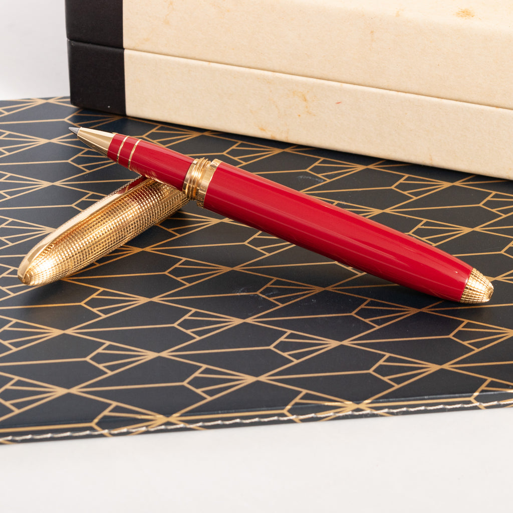 Louis Vuitton Doc Red Lacquer & Gold Rollerball Pen - Preowned