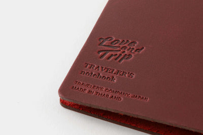 Traveler's Company Notebook Love and Trip Red Regular