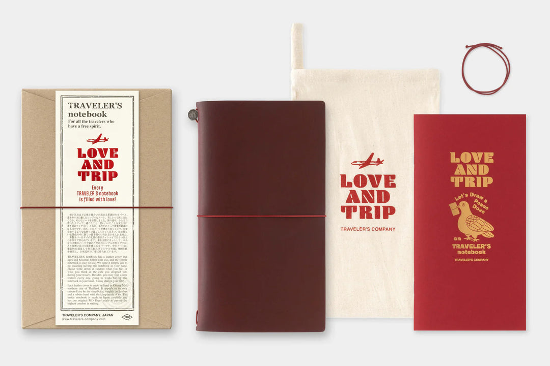 Traveler's Company Notebook Love and Trip Red Regular – Truphae Traveler's Company Notebook Love and Trip Red Regular – Truphae