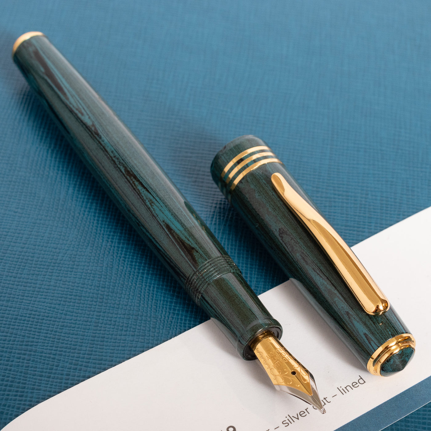 Molteni Curukova Green Ebonite Fountain Pen Rare