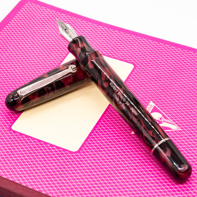 Molteni Modelo 54 Fountain Pen - Burgundy Acetate silver trim