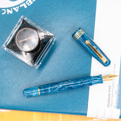 Molteni Modelo 54 Fountain Pen - Capri Blue & Gold turquoise