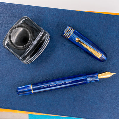 Molteni Modelo 54 Fountain Pen - Celestial Blue gold trim
