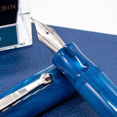 Molteni Modelo 54 Fountain Pen - Mare Blue & Rhodium stainless steel nib