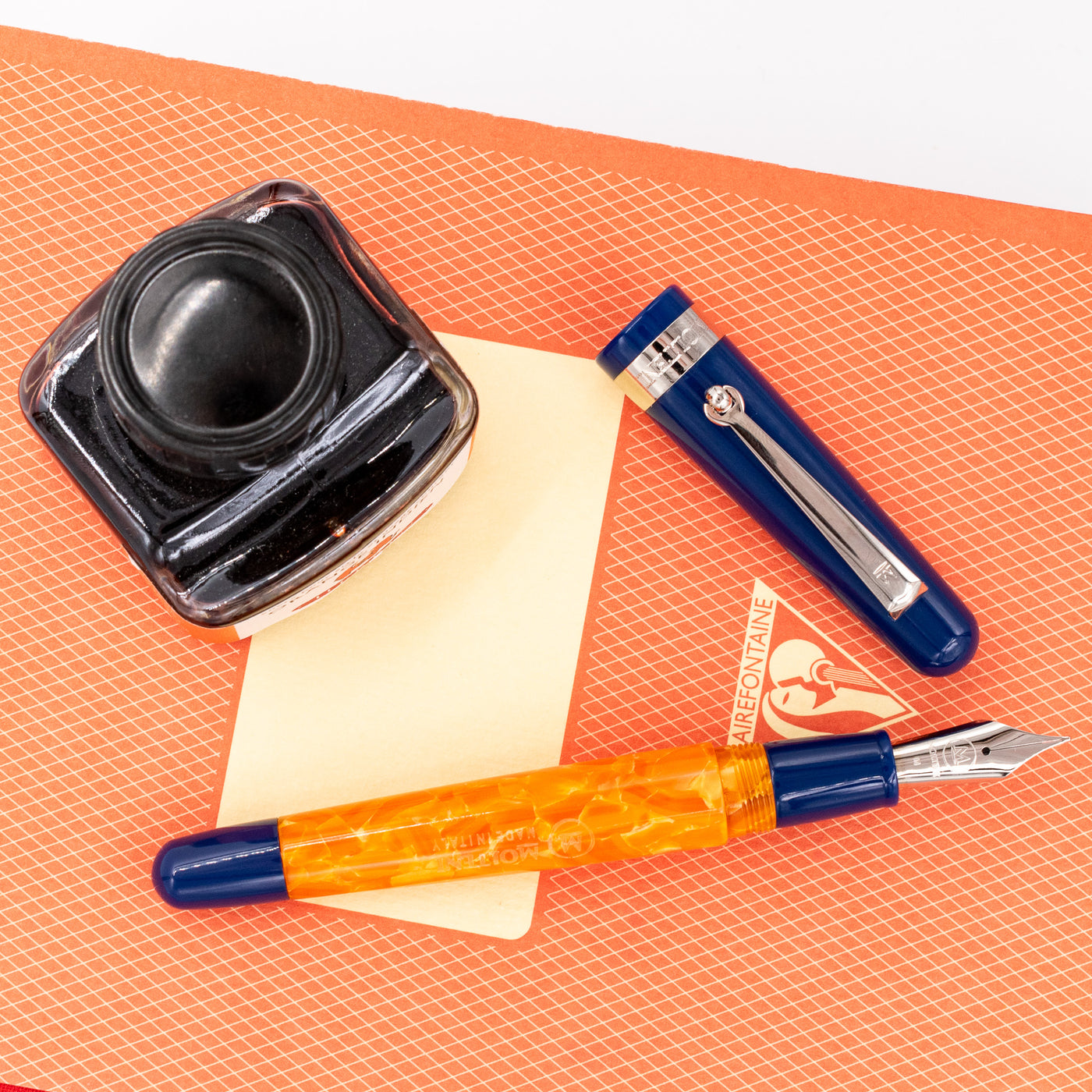 Molteni Modelo 57 Fountain Pen - Rhodium Trim cartridge