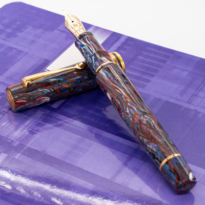 Molteni Modelo 66 Birds of Paradise Fountain Pen Gold Trim Jonathon Brooks