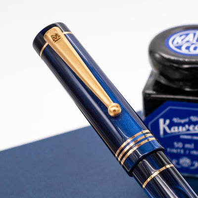 Molteni Modelo 88 Fountain Pen - Midnight Blue clip