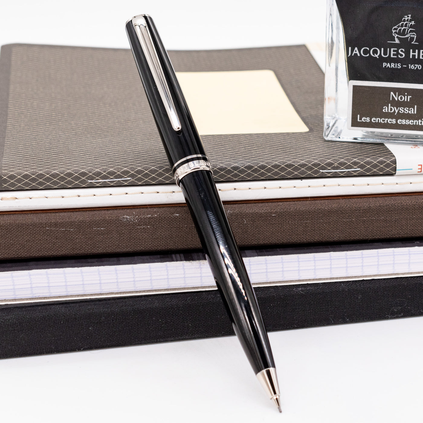 Montblanc Generation Black & Platinum Mechanical Pencil & Eraser Set 1990s