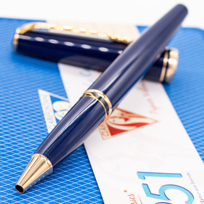 Montblanc Generation Blue & Gold Rollerball Pen Uncapped