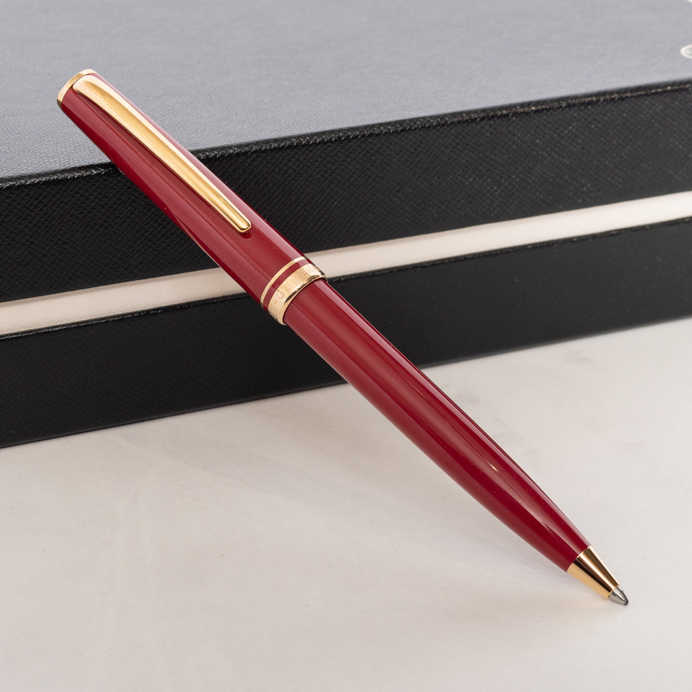 Montblanc Generation Bright Red Ballpoint Pen Gift Set gold trim