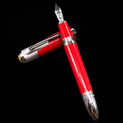 Montblanc Ferrari Red Fountain Pen Uncapped