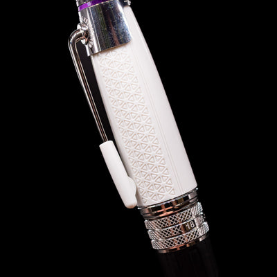 Close-up view of the cap on the Montblanc Great Characters Jimi Hendrix Fountain Pen.