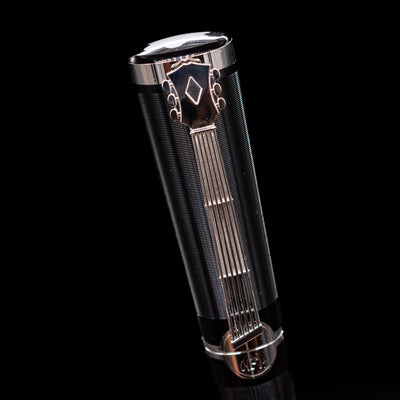 Close-up view of the cap on the Montblanc John Lennon Special Edition Fountain Pen - Preowned.