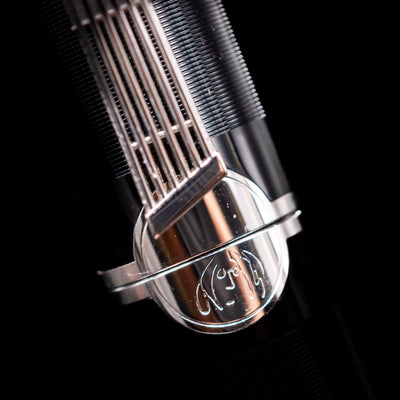 Close up of the center band on the Montblanc John Lennon Special Edition Fountain Pen - Preowned.