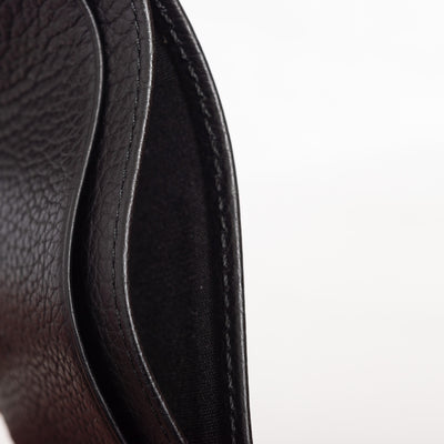 Montblanc Leather Goods Black 3 Card Holder Wallet 114472 inside