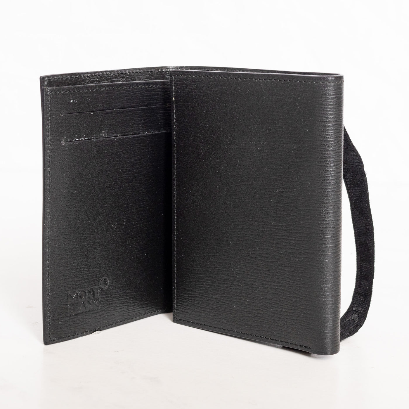 Montblanc Leather Goods 4810 Westside Leather Trifold Wallet 8374 - Preowned Half Open