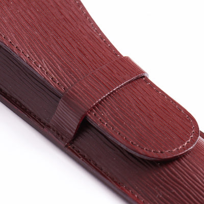Montblanc Leather Goods Bordeaux Two Pen Case 48012 - Preowned Closure