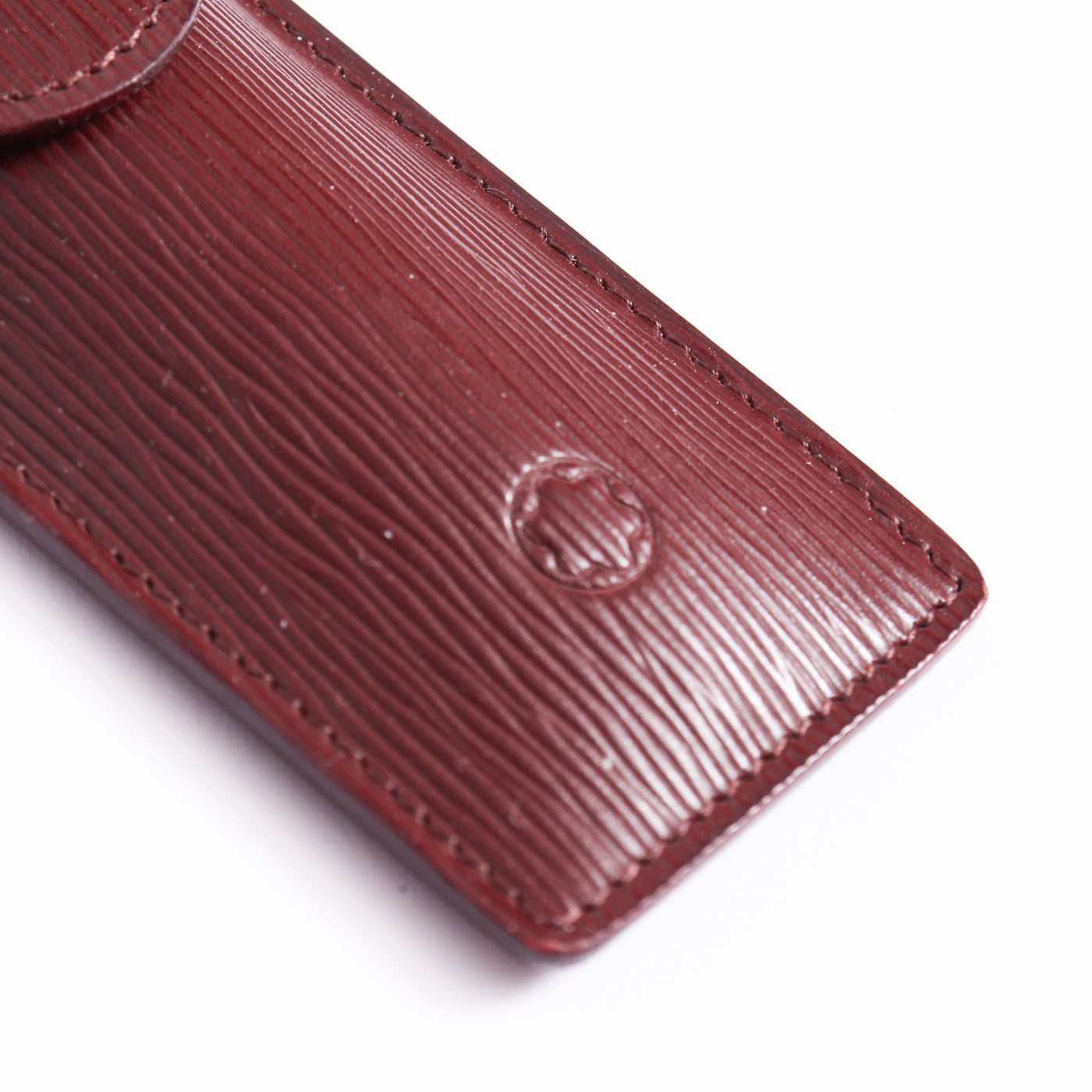 Montblanc Leather Goods Bordeaux Two Pen Case 48012 - Preowned Logo