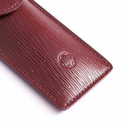 Montblanc Leather Goods Bordeaux Two Pen Case 48012 - Preowned Logo