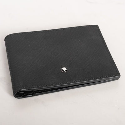 Montblanc Leather Goods Extreme Black Leather 6cc Wallet logo