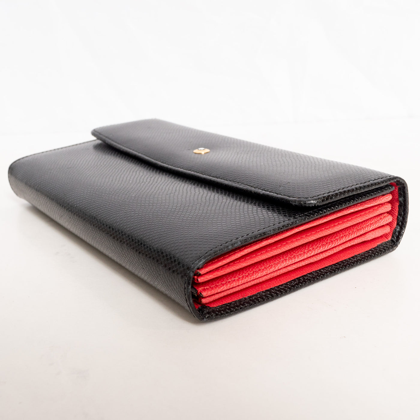 Montblanc Leather Goods La vie de Boheme Black & Red 6cc Wallet 7331 - Preowned Front