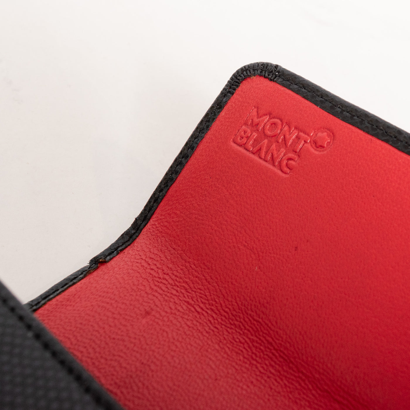 Montblanc Leather Goods La vie de Boheme Black & Red 6cc Wallet 7331 - Preowned Logo Details