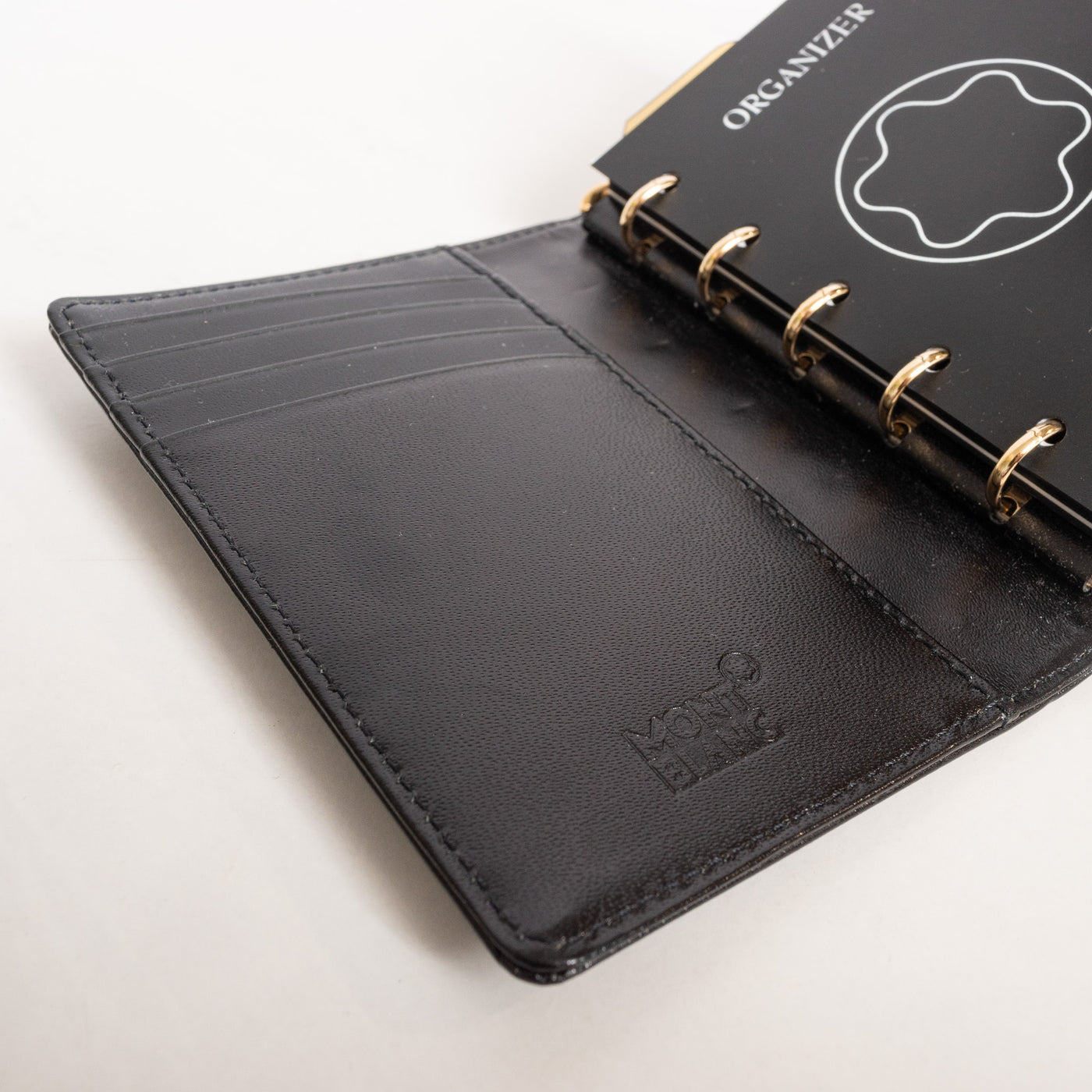 Montblanc Leather Goods Meisterstuck A7 Black Leather Pocket Organizer 14876 - Preowned Inside