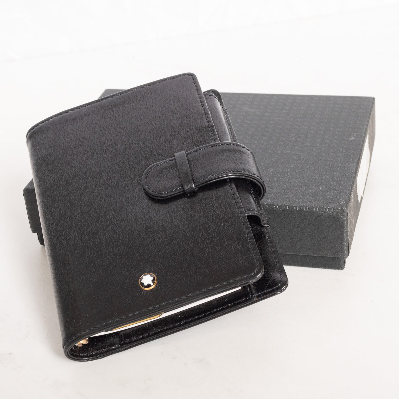 Montblanc Leather Goods Meisterstuck A7 Black Leather Pocket Organizer 14876 - Preowned