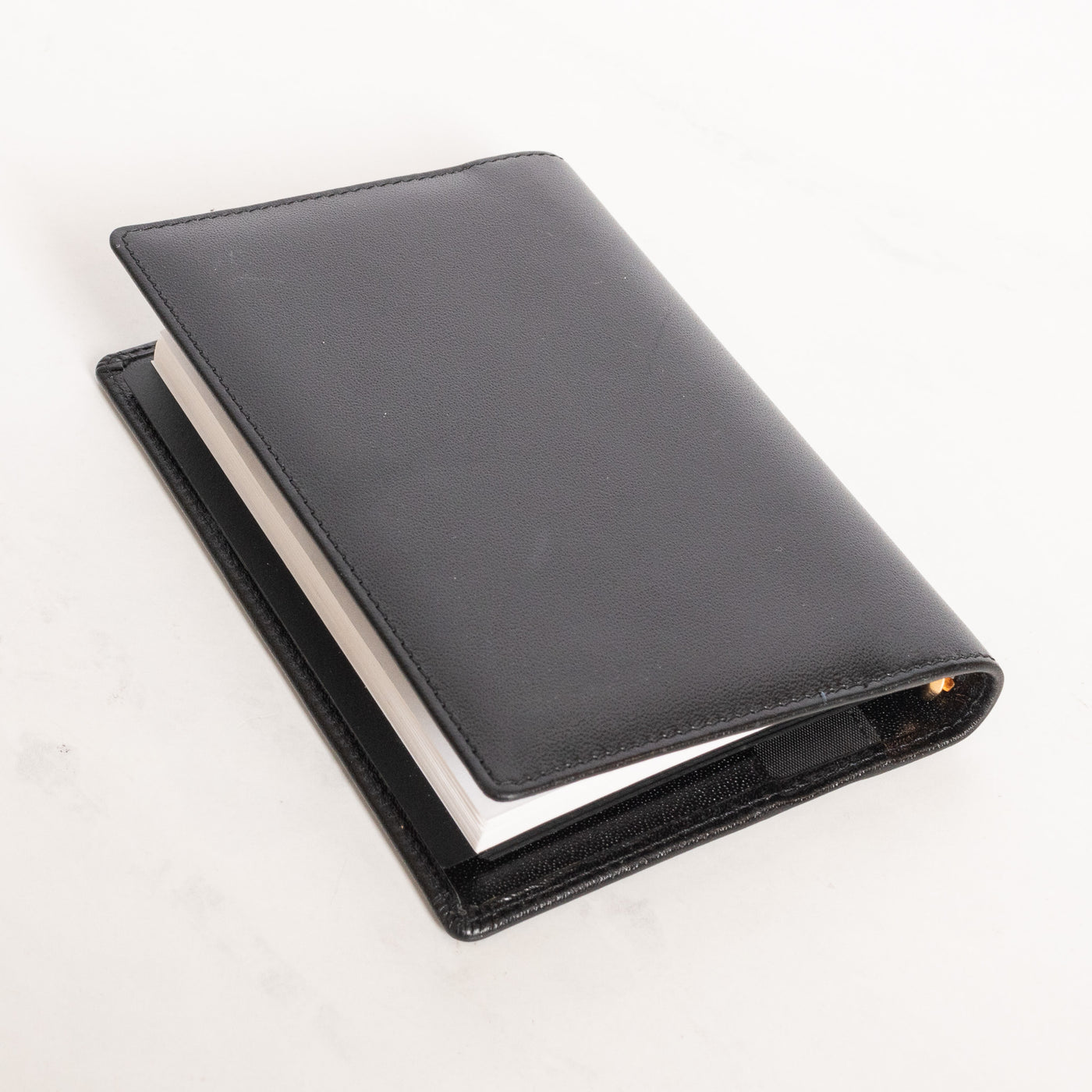 Montblanc Leather Goods Meisterstuck Black Leather Pocket Address Book 3425 - Preowned Back of Booklet