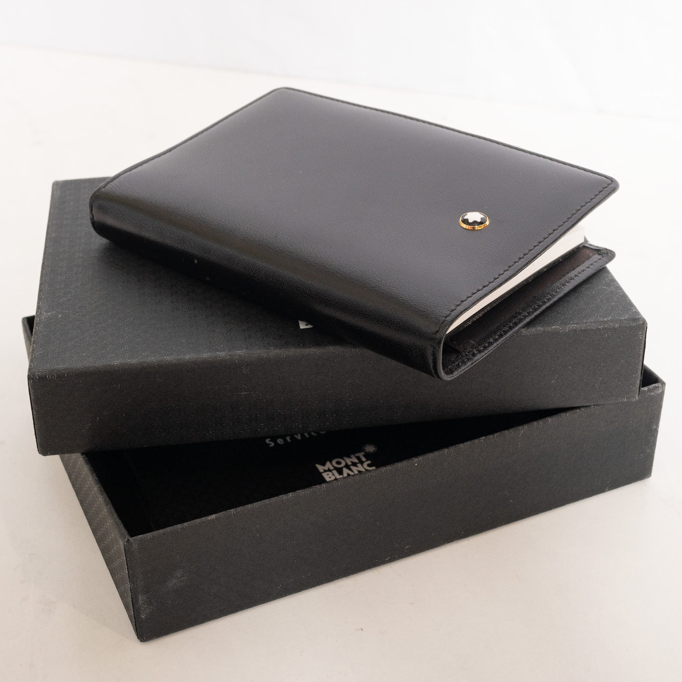 Montblanc Leather Goods Meisterstuck Black Leather Pocket Address Book 3425 - Preowned Box