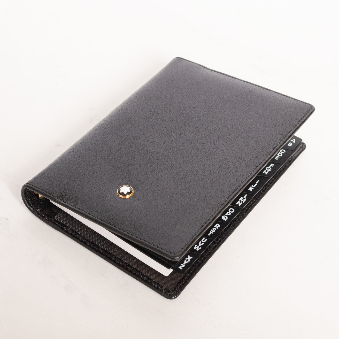 Montblanc Leather Goods Meisterstuck Black Leather Pocket Address Book 3425 - Preowned Closed Front