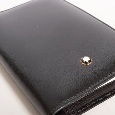 Montblanc Leather Goods Meisterstuck Black Leather Pocket Address Book 3425 - Preowned Logo Close Up