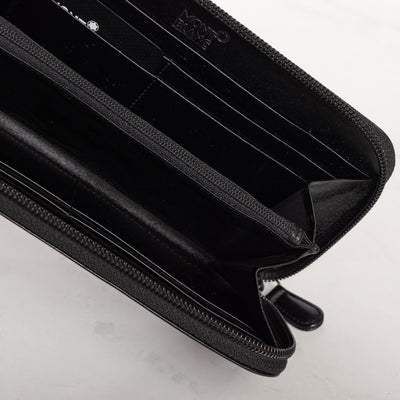 Montblanc Leather Goods Meisterstuck Travel Zipped Pocket Wallet 16353 open