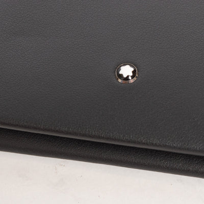Montblanc Leather Goods Nightflight Black 6cc Wallet 118274 - Preowned Logo