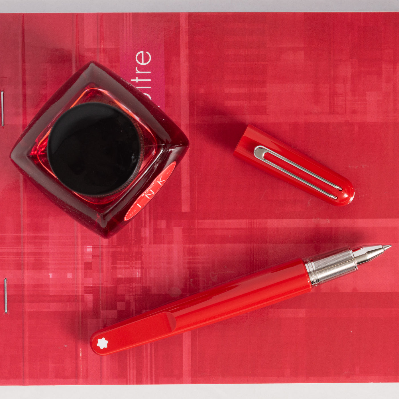 Montblanc M by Marc Newson Red Rollerball Pen paperclip