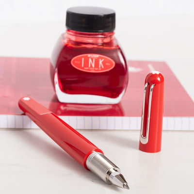 Montblanc M by Marc Newson Red Rollerball Pen silver trim
